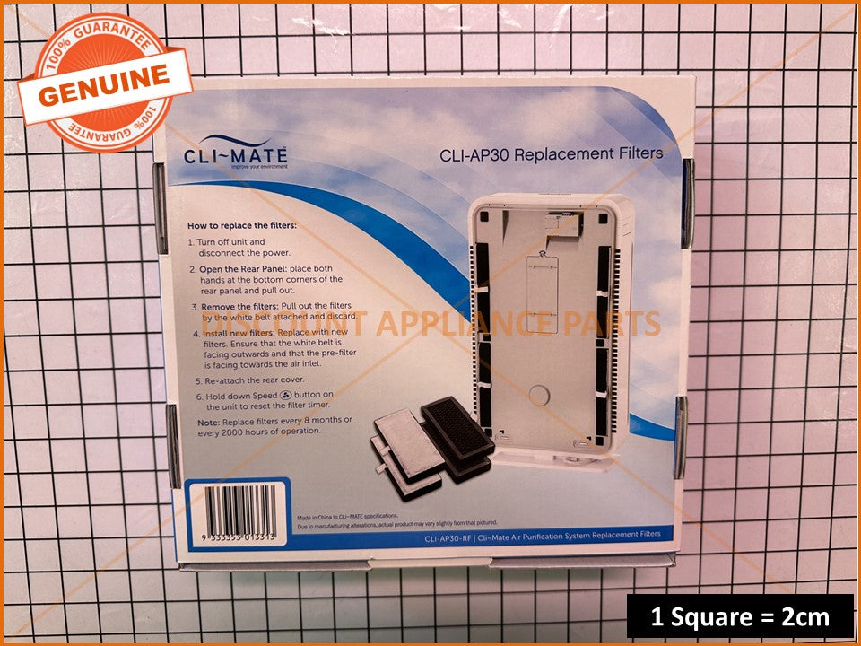 GENUINE BREVILLE CLIMATE AIR PURIFIER CLIAP30 REPLACEMENT FILTERS (4