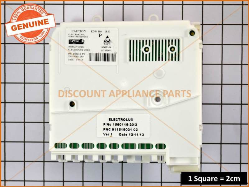 SIMPSON DISHLEX DISHWASHER ASSEMBLY PCB EDW500 PART 156011620/2