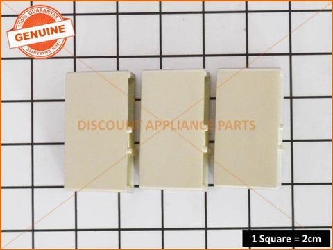 3 x WESTINGHOUSE ELECTROLUX REFRIGERATOR PEDESTAL HANDLE SILVER PART # 1450206