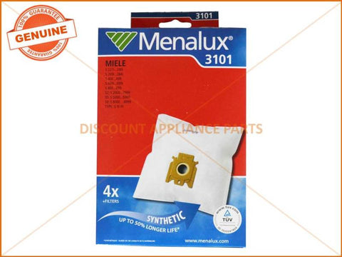 MENALUX VACUUM BAG SUITS: MIELE (PACK OF 4) PART # T22F 3101