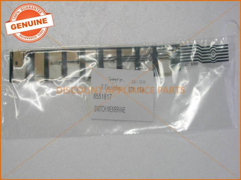 DISHLEX VULCAN DISHWASHER MEMBRANE SWITCH PART # 8551817 # NO LONGER AVAILABLE