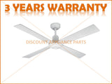 FOUR SEASONS ALPHA 48” 4 BLADE BRUSHED NICKEL CEILING FAN NO LIGHT PART # CFS124