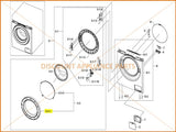 SAMSUNG WASHING MACHINE DOOR GLASS HOLDER PART # DC61-01909A