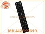 LG TV REMOTE CONTROL PART # MKJ42519619 # MKJ42519601 # MKJ42519615 # MKJ42519628 # AKB74115502
