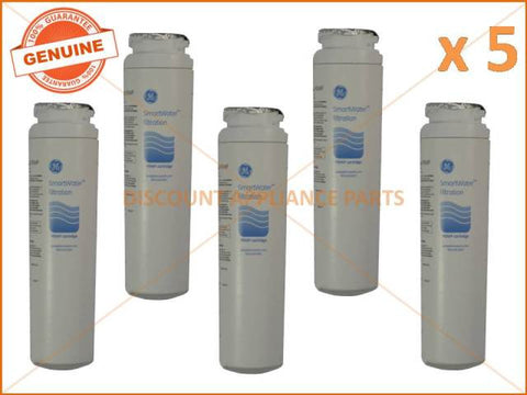 5 x GE GENUINE SMARTWATER FRIDGE WATER FILTER PART # MSWF