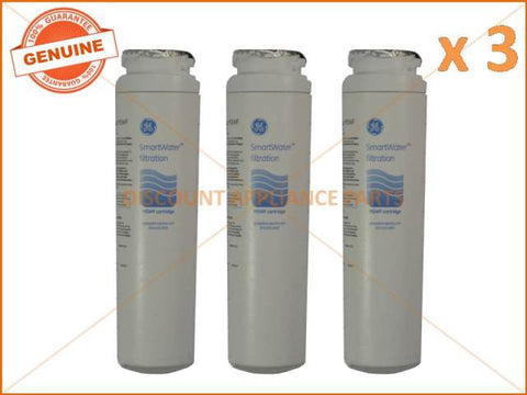 3 x GE GENUINE SMARTWATER FRIDGE WATER FILTER PART # MSWF