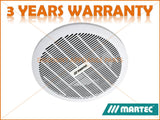 MARTEC 250MM ROUND CORE WHITE EXHAUST FAN PART # MXFC25W