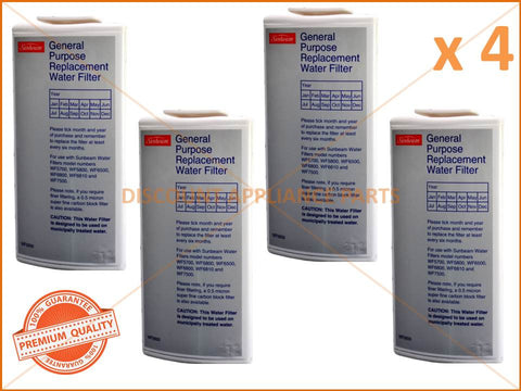 4 x SUNBEAM GENERAL PURPOSE WATER FILTER PART # WF0500 WF0700